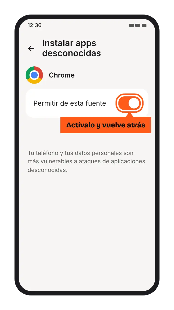 Ilustración: ajuste Permitir de esta fuente activado